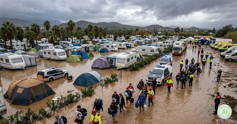 evacuazione campeggi a Valencia